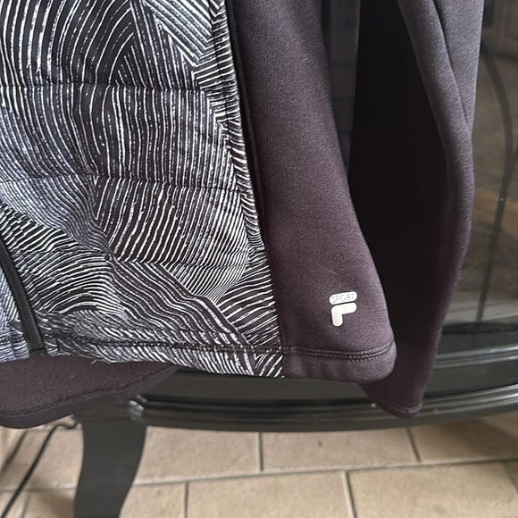 Fila Sport fleece hooded jacket size medium black - Picture 3 of 9